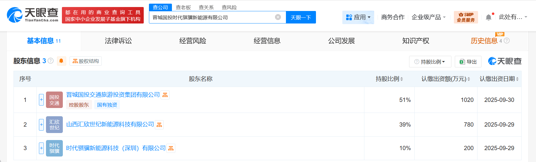 宁德时代等在晋城成立新能源公司